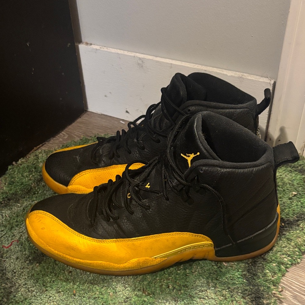 Jordan Black and Yellow Sneakers